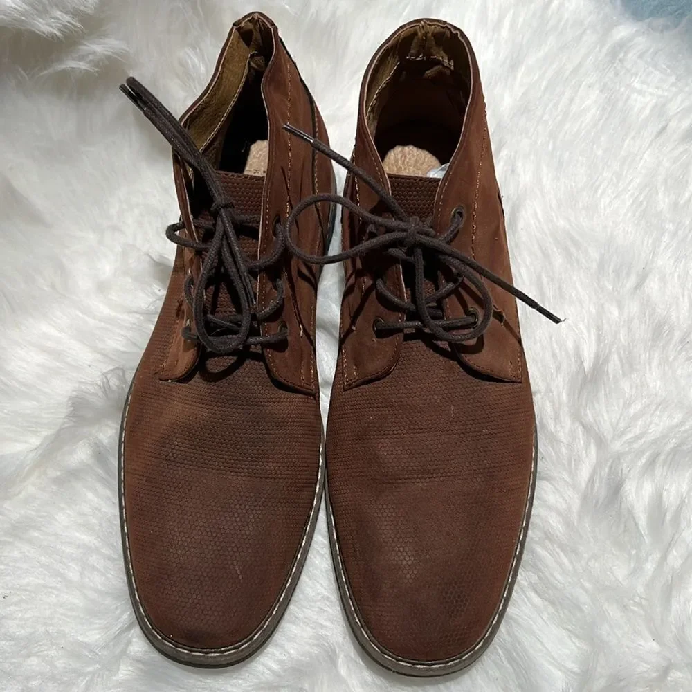 Kenneth Cole Men's Passage Cognac Chukka Boots Size 10.5.‎  B81